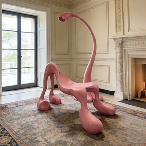 Sillón Abstracto Rosa con Diseño de Monstruo, Escultura Artística, Asiento Estético, Diseño Interior Nórdico Moderno, Muebles Minimalistas de Lujo - Product Image 6