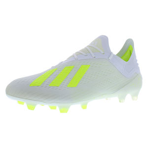 Adidas X 18.1 Firm Ground <b>Mens</b> <b>Shoes</b> Size 10, Color: Footwear <b>White</b>/Solar Yellow/Footwear <b>White</b> - Product Image 1