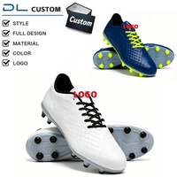 Chaussures de football à crampons FG pour terrain ferme, dessus texturé personnalisé, unisexe, logo personnalisable, printemps, hiver, toutes saisons