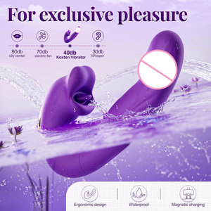 3'ü 1 Arada Kadınlar İçin Silikon G Noktası Vibratörü Titreşimli Sallama ve Isırma Fonksiyonlu %100 Su Geçirmez Klitoral Seks Oyuncağı Yoğun Haz İçin - Product Image 4