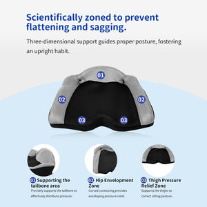 Coussin de siège de chaise de <span class=keywords><strong>bureau</strong></span> orthopédique antidérapant mousse à mémoire de forme extérieur Coccyx taille soulagement de la douleur oreillers lombaires coussins de siège de <span class=keywords><strong>bureau</strong></span> - Product Image 4