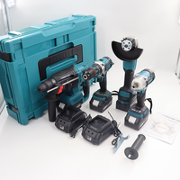 Ensemble d'outils électriques sans fil MKT 4 pièces 18V/20V/21V, perceuse et clé à chocs, batterie au lithium, boîte à outils rigide, qualité industrielle OEM