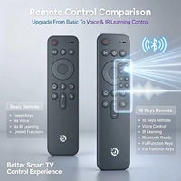 Control Remoto de 16 Teclas con Aprendizaje IR y Control por Voz, OEM ODM, Personalizable, Compatible con Diseño y Desarrollo Independientes