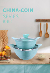 2023 nuevo diseño de alta calidad 12 Uds juegos de utensilios de cocina antiadherentes olla utensilios para el hogar cocina cazuela de aluminio - Product Image 4