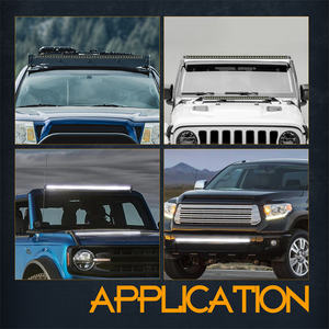 Barre lumineuse <span class=keywords><strong>LED</strong></span> pour toit de voiture, super fine, 45 pouces, profil bas, 200W, faisceau large, 12V, avec faisceau de câblage - Product Image 3