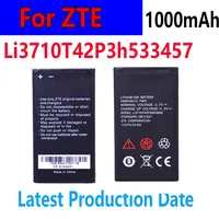 Batterie 1000mAh Li3710T42P3h533457 pour ZTE, accumulateur AKKU, téléphone portable