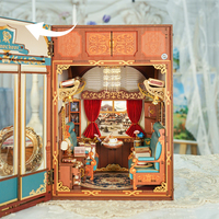 Tonecheer Trade Only European Travels Infinity Train Replaceable Landscapes 3D Puzzle Doll House Kit for Bookend Decor Store