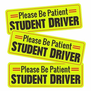 Pegatinas Magnéticas Personalizadas para Coche de Estudiante Conductor, Calcomanía de Seguridad para Parachoques, Pegatina Magnética Reflectante con Logotipo para Vehículo - Product Image 1