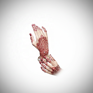 <span class=keywords><strong>Tatouage</strong></span> <span class=keywords><strong>temporaire</strong></span> résistant à l'eau en dentelle brune de marque privée, motif floral en henné, transfert d'eau sur le corps - Product Image 1