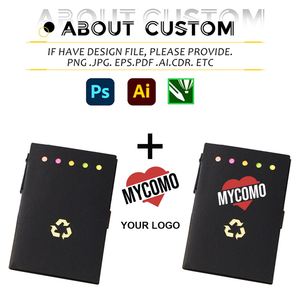 Wholesale <b>Notepad</b> With Stick Note Advertising Creativity With Pen Logo Print Memo Pad Notice Eco Friendly Notebooks - Product Image 2