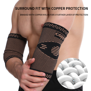 Courir Respirant Nylon <span class=keywords><strong>Genouillère</strong></span> Ligament Soutien Pas Cher Tricot Cuivre Spandex Coudière - Product Image 2
