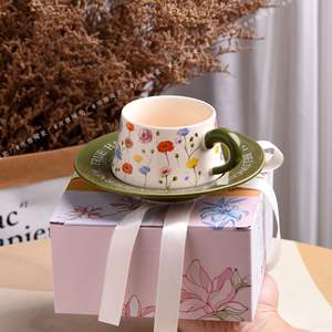 Tasse à café de luxe de haute qualité, souvenir de l'inauguration de la maison, tasse en céramique avec soucoupe - Product Image 4