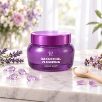 Crème Visage Repulpante pour une Peau Plus Lisse et Plus Ferme avec Bakuchiol, Glycérine, Cactus, Hydratant Doux 50ml
