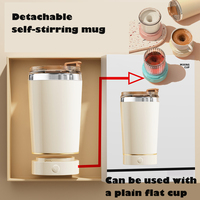2025 nouveau 400ml personnalisé Rechargeable électrique automatique en acier inoxydable auto-agitation tasse mélange automatique café tasse magnétique tasse
