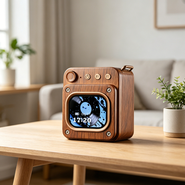 APP Speaker Display Mini Plastic Design Retro Style for 5.4 Subwoofer Audio System Full-Range 3-5 Hours for 5.4 Built-in