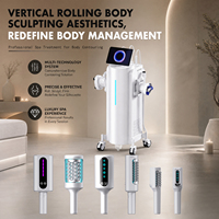 Appareil de remodelage corporel multifonction à sphères roulantes avec 7 poignées interchangeables, EMS, chaleur et drainage lymphatique pour spa