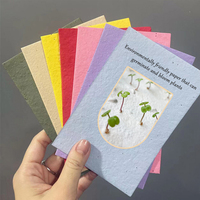 Papier semence écologique fait à la main pour cartes de vœux, faveurs de mariage et cadeaux