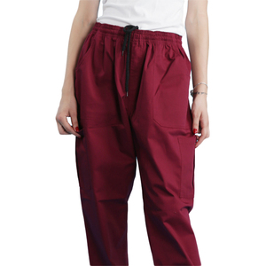Pantalon de travail unisexe, couleur rouge vin, grande taille, avec cordon de serrage XXS-4XL, collection printemps, tissu, poches droites avec logo - Product Image 3