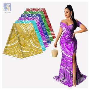 Tissu d'<span class=keywords><strong>Habillement</strong></span> Violet de Luxe Polyester Africain Tribal Samoan à Impression Numérique <span class=keywords><strong>au</strong></span> Mètre - Product Image 1