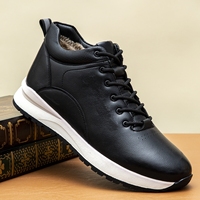 Sepatu Kulit Kasual Pria, Sepatu Bot Jalan Santai dengan Tali Gesper, Sepatu Bot Desert, Sepatu Streetwear