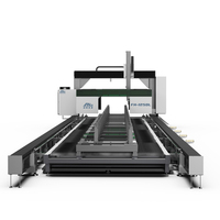 Ligne de découpe laser, perçage et marquage CNC pour profilés en H, acier profilé, acier angulaire et tôles, avec système de refroidissement par eau