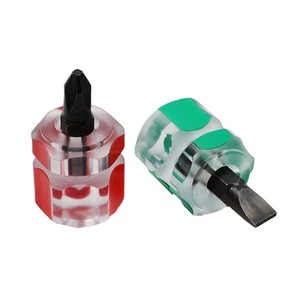 Mini Destornillador Portátil de Acero Cromado con Diseño Transparente de Plástico, Herramienta de Reparación de Automóviles, Destornilladores Phillips Antideslizantes - Product Image 1