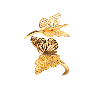 Anillos de Servilleta de Metal con Forma de Mariposa, Ecológicos y Duraderos, Decoración para Mesa de Boda, Fiesta o Cena - Product Image 1