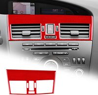 Autocollant de garniture de sortie d'air conditionné en fibre de carbone véritable pour console intérieure Mazda 3 2010 2011 2012 2013 Accessoires