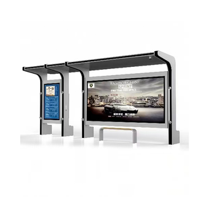 Urban <strong>Road</strong> Smart Bus Shelter, Galvanized Steel Stainless Steel, Custom Modern Intelligent Public <strong>Transit</strong> Station. - Product Image 2