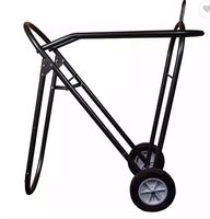 Porte-selle roulant occidental ou anglais JH-Mech avec panier à équipement amovible, chariot à selle en métal pliable et mobile