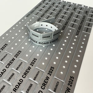 Pulsera Inteligente de <span class=keywords><strong>PVC</strong></span> Vinílico Desechable y Personalizable con Impresión a Medida, Pulsera de Un Solo Uso para Eventos - Product Image 1