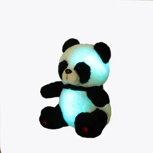 25 सेमी प्यारा एलईडी पांडा चमकदार पांडा आकार का आलीशान खिलौना क्रिसमस और नए साल का उपहार