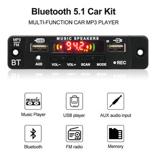 VIRE DC 5V 12V eller serbest çağrı telefon araba kayıt MP3 dekoder kurulu FM AUX radyo USB şarj aleti <span class=keywords><strong>Bluetooth</strong></span> 5.0 MP3 çalar modülü - Product Image 3