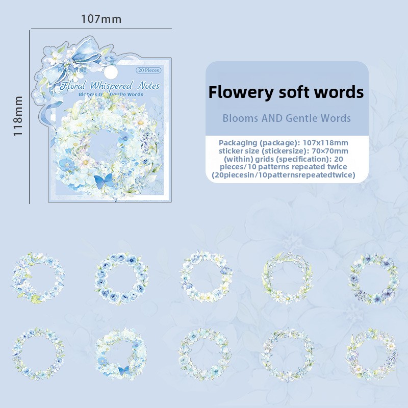 Un Floral Whispers-blanc
