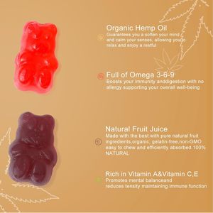 Gummies au chanvre en marque blanche ODM/OEM pour la relaxation des adultes, le soulagement du stress et l'amélioration de la mémoire – Complément alimentaire - Product Image 4