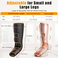 Masseur électrique pour les jambes, compression thermique, circulation des pieds et des mollets, soulagement de la douleur, bottes de compression, contrôleur manuel, 6 modes