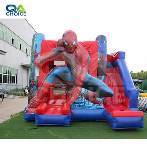 New thương mại Combo Bouncer trượt Jumper phim hoạt hình lâu đài Inflatable nhà bị trả lại với Blower cho bán