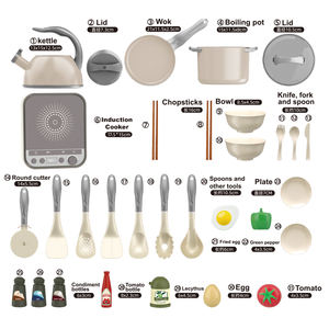 KSF Offre Spéciale : Ensemble de Cuisine Créative pour Enfants – <span class=keywords><strong>Jouet</strong></span> de Cuisson en Plastique avec Induction et Éclairage, Autocuiseur et Bouilloire – Kits de Cuisine Jouets - Product Image 2
