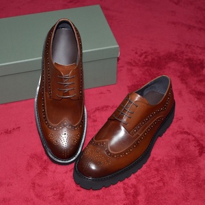 Zapatos Derby Marrones de Lujo Hechos a Mano con Cuero de Grano Completo, con Cordones, Transpirables, Ligeros, con Suela de Goma Antideslizante y Versátiles - Product Image 5
