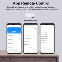 Détecteur de Présence Humaine Tuya WiFi Zigbee 5.8GHz à Radar MmWave, Capteur de Mouvement Intelligent pour Maison Connectée avec Commande Vocale et Détection de Respiration USB