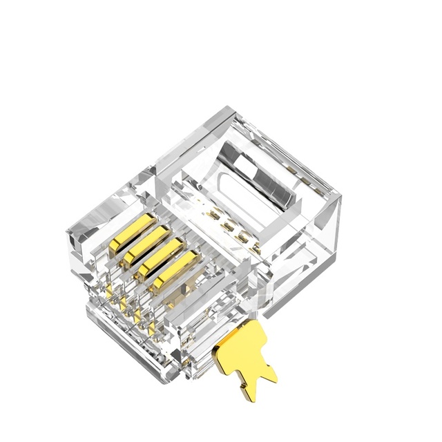 ZHEFAN Rj11 Connector 6 Pin 6p4c Modular Plug 6p4c Rj11 Modular Plug For Telephone Cable