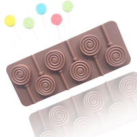 916 Hochwertige DIY 6-Loch-Donut-Silikonform für Schokolade, DIY-Lollipops für Kinder, Lollipop-Form für Hartbonbons ohne Stiel