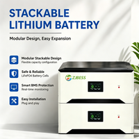 Batterie solaire au lithium-ion empilable en usine 48V 51.2V 400Ah 15Kwh 20Kwh 48 Volt LiFePO4 pour stockage d'énergie domestique