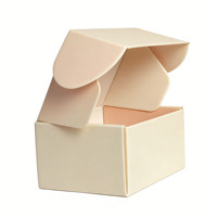 Caja de Envío Personalizada Tipo Concha para Set de Belleza y Cuidado de la Piel, de Cartón Corrugado, con Forro de Esponja, Materiales Reciclados