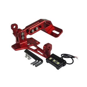 Accessoires de Modification de <span class=keywords><strong>Moto</strong></span> Support de <span class=keywords><strong>Plaque</strong></span> d'Immatriculation Rétractable en Alliage d'Aluminium CNC avec Lumière LED - Product Image 5