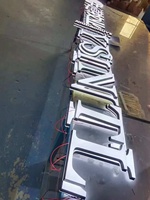 Lettres en relief 3D personnalisées en acrylique et acier inoxydable avec éclairage LED, transformateur, télécommande, étanches IP65, pour usage commercial, résidentiel et devantures de magasins