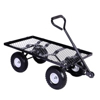 Chariot utilitaire de jardin, chariot de jardin robuste en maille, chariot à benne, chariot utilitaire avec connecteur de Traction