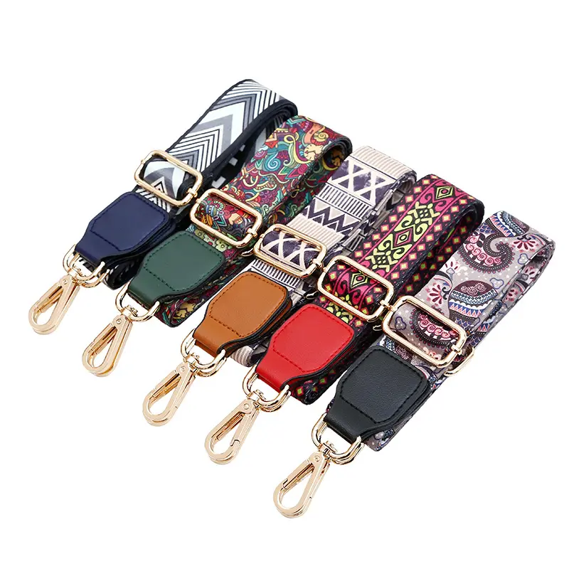 Custom Handbag Nylon Adjust Strap Bag Webbing With Snap Hook Buckle 38mm Wide Adjustable Shoulder Strap For Bag