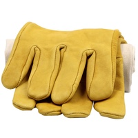 Gants de ruche d'abeille en peau de chèvre avec manchette en toile à manches longues-Gants d'abeilles-Équipement et outils d'apiculture