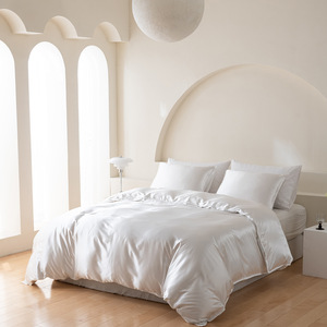 Ensemble trois pièces en soie simulée couleur unie, style moderne et minimaliste, personnalisable, prêt à expédier, pour Wish et AliExpress (vente transfrontalière) - Product Image 3